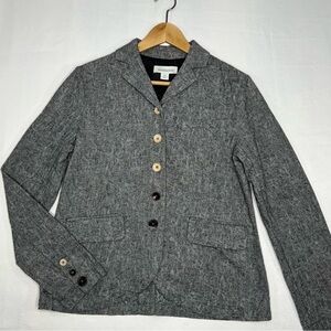 Sundance Linen & Cotton Floral Textured Button Down Jacket Blazer Size MP